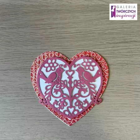 Serce - Kartka 10 x 9 cm